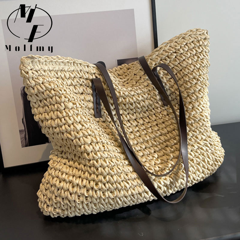 Luxury Bags Tote - Straw Woven Tote Bags Casual Large