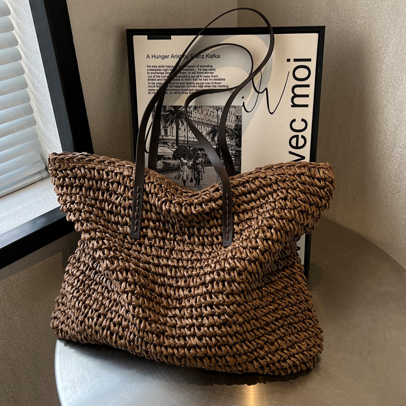 Straw Woven Tote Bags Casual L - Luxury Bags Tote review and price
