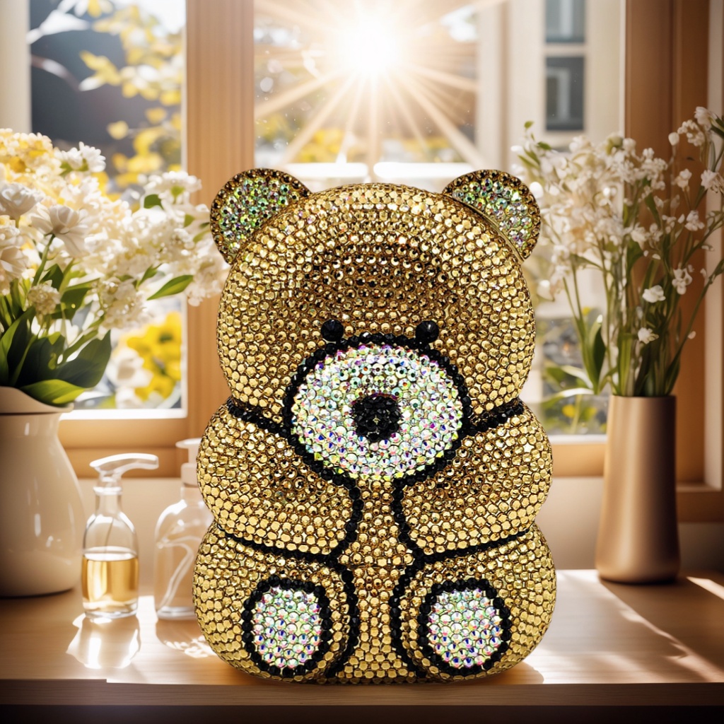 Cute Bear Rhinestone Evening B - Luxury Bags Cute review and price