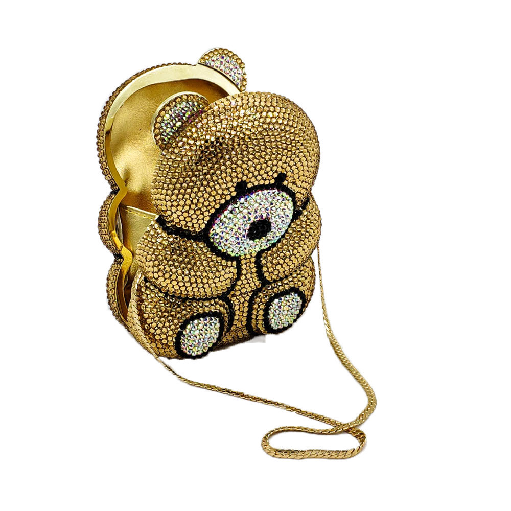 Cute Bear Rhinestone Evening B - Luxury Bags Cute review and price