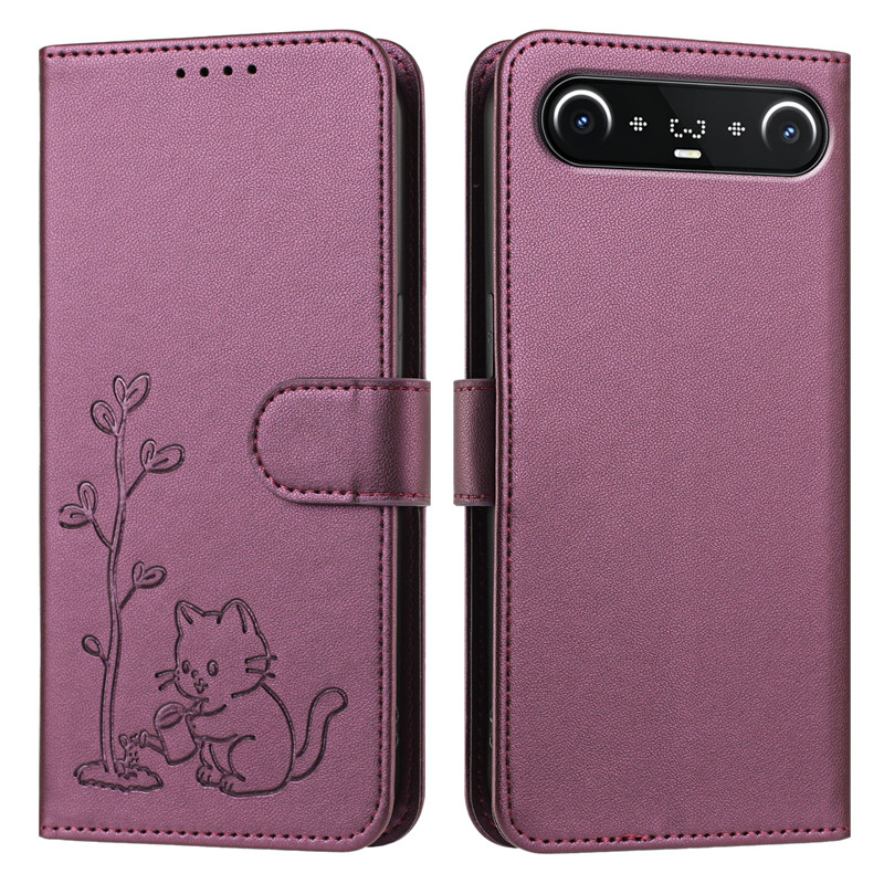 Cats & Trees Pattern Leather P - Luxury Bags Kl review and price